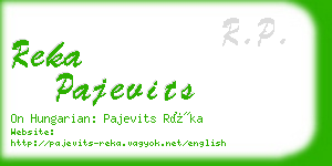 reka pajevits business card